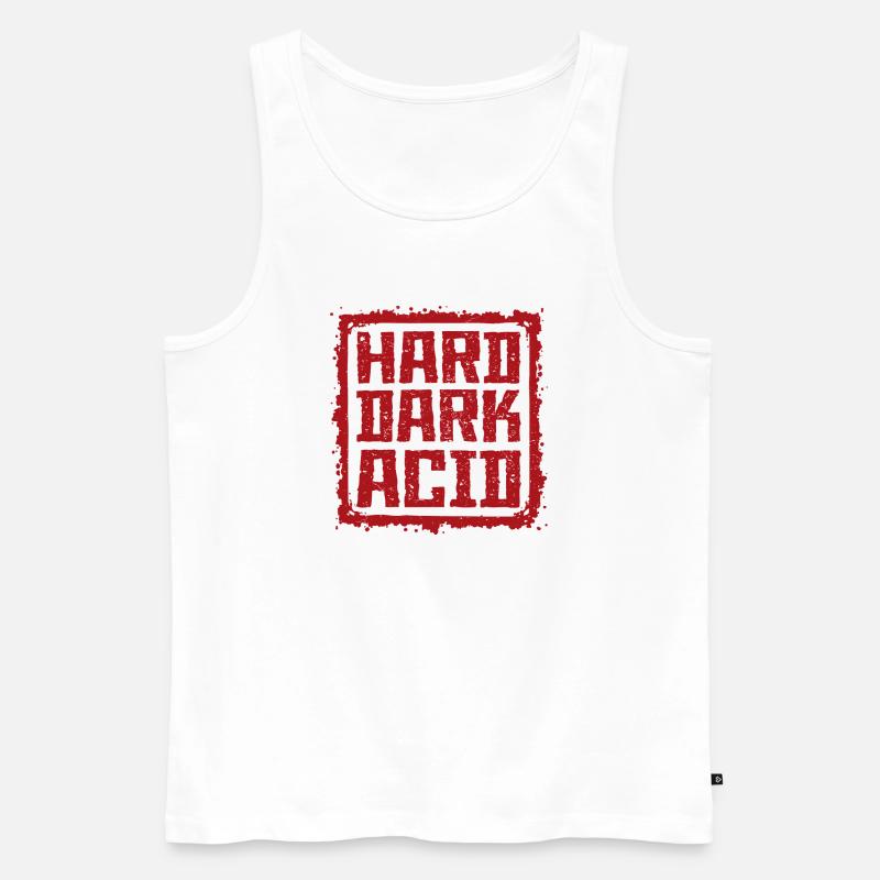 Harte dunkle Säure - Männer Premium Bio Tank Top - Weiß