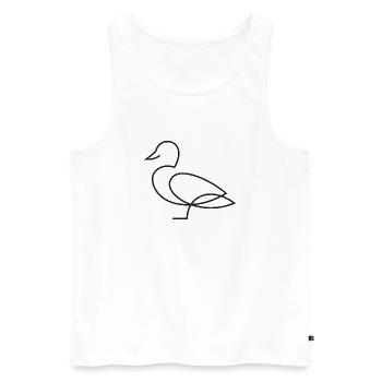 Croquis de canard – Motif animalier minimaliste - Débardeur bio Premium Homme - blanc - Devant - AI Model Male 178 light (178cm)