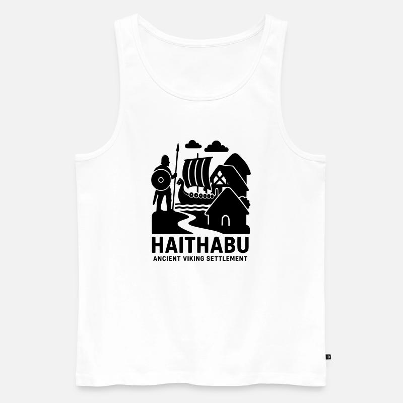 haithabu wikinger dorf  - Männer Premium Bio Tank Top - Weiß