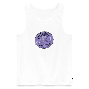 Schlimmer als es aussieht, Post Vac - Männer Premium Bio Tank Top - Weiß - Vorne - Michal (187cm)