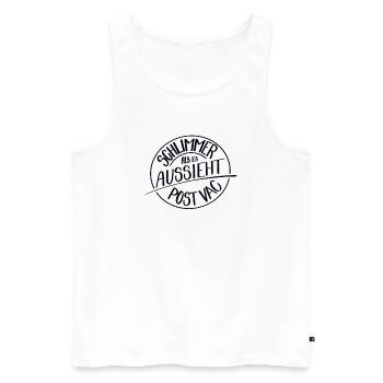 Schlimmer als es aussieht, Post Vac - Männer Premium Bio Tank Top - Weiß - Vorne - Michal (187cm)
