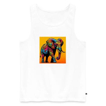 elephant - Men's Premium Organic Tank Top - white - Front - Michal (187cm)
