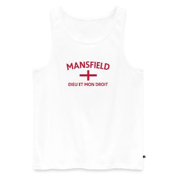 Mansfield English Flag The Right of God - Men's Premium Organic Tank Top - white - Front - Michal (187cm)