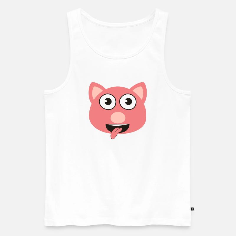 Schwein - Männer Premium Bio Tank Top - Weiß