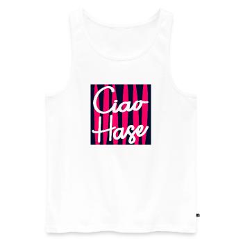 FAREWELL DARLING BUNNY - Men's Premium Organic Tank Top - white - Front - AI Model Male 178 light (178cm)