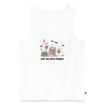 Bookish Ghosts by Candlelight - Men's Premium Organic Tank Top - white - Front - AI Model Male 178 light (178cm)