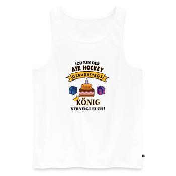 Air Hockey König Geburtstag Spieler Trainer Geb - Männer Premium Bio Tank Top - Weiß - Vorne - Michal (187cm)