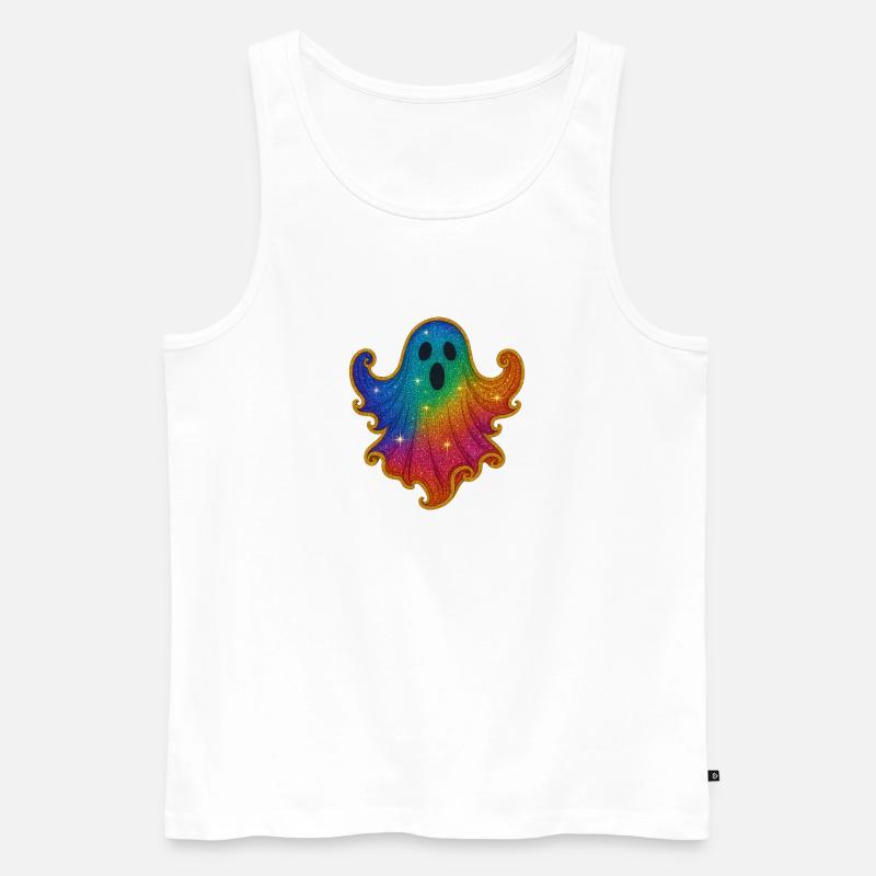 Regenbogen Geist Glitzer - Männer Premium Bio Tank Top - Weiß