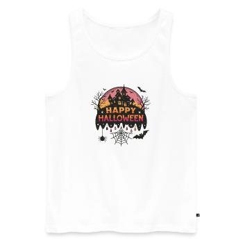 Haunted Castle Halloween - Men's Premium Organic Tank Top - white - Front - AI Model Male 178 light (178cm)