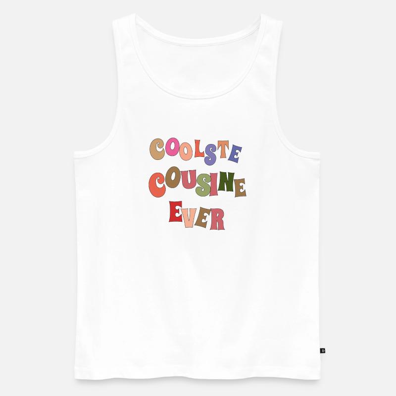 Coolste Cousin Ever  - Männer Premium Bio Tank Top - Weiß