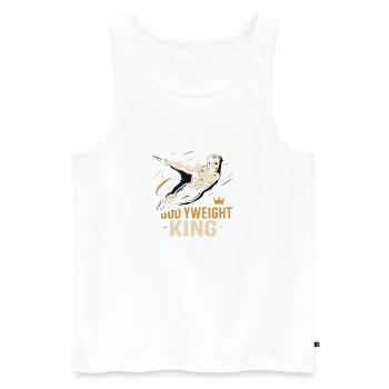 Calisthenics - Männer Premium Bio Tank Top - Weiß - Vorne - Michal (187cm)