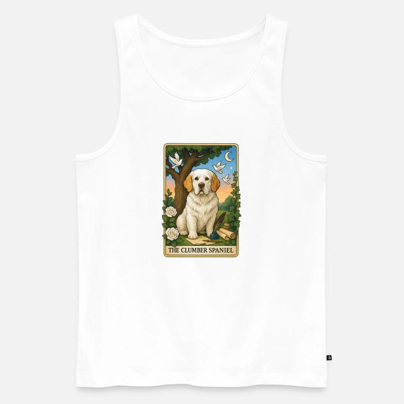 Clumber Spaniel - Männer Premium Bio Tank Top - Weiß