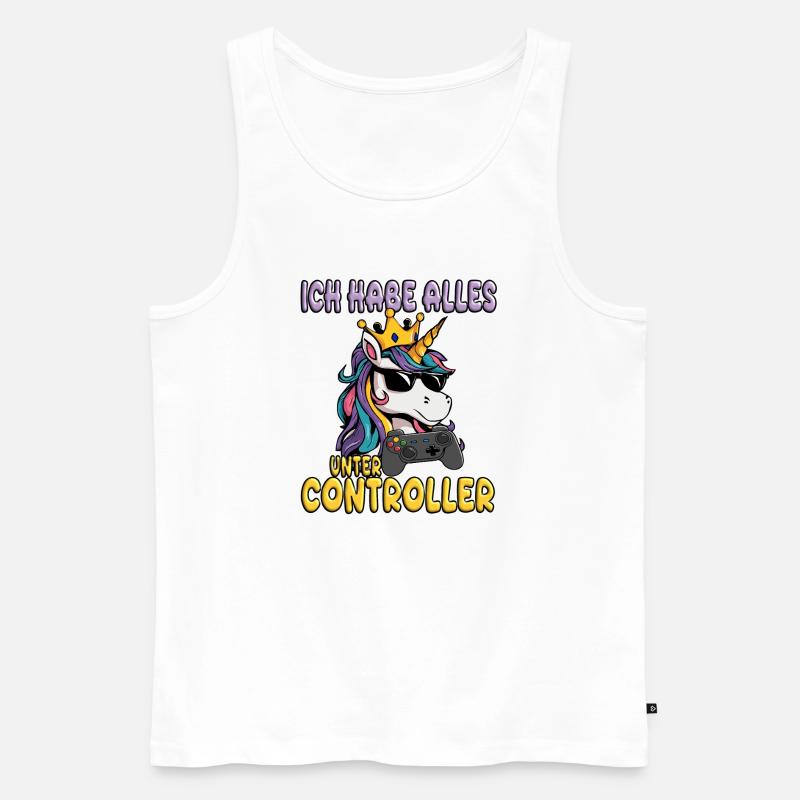 Alles unter controller - einhorn - Männer Premium Bio Tank Top - Weiß