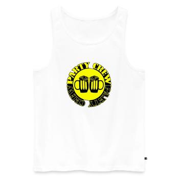 Party Crew Beer - Men's Premium Organic Tank Top - white - Front - Michal (187cm)