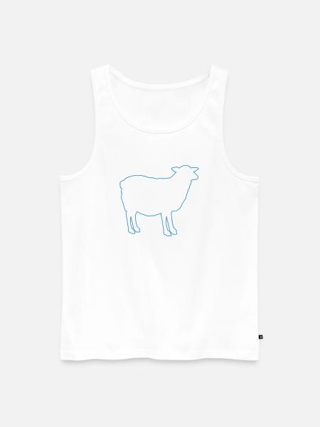 Sheep Silhouette - Men's Premium Organic Tank Top - white
