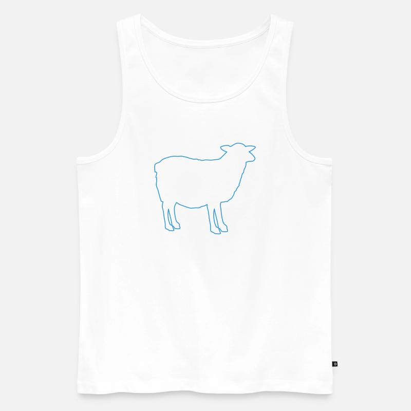 Schaf Silhouette - Männer Premium Bio Tank Top - Weiß