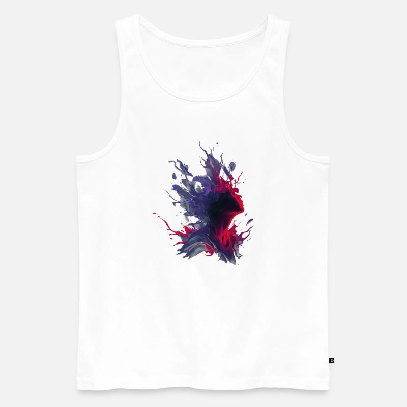 Passion_and_Shadow_Splash - Männer Premium Bio Tank Top - Weiß