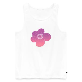 Boho flower - Men's Premium Organic Tank Top - white - Front - AI Model Male 178 light (178cm)