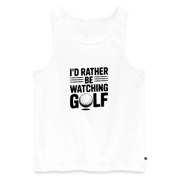 Je préfère regarder le golf - Débardeur bio Premium Homme - blanc - Devant - Michal (187cm)