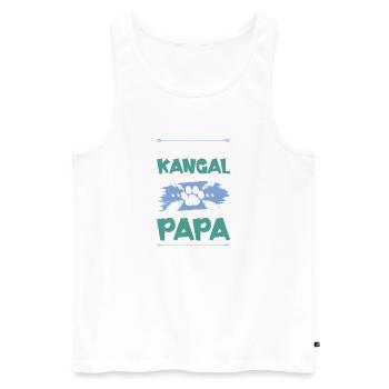 kangal hunde papa - Männer Premium Bio Tank Top - Weiß - Vorne - AI Model Male 178 light (178cm)