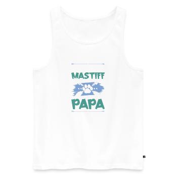 mastiff hunde papa - Männer Premium Bio Tank Top - Weiß - Vorne - AI Model Male 178 light (178cm)