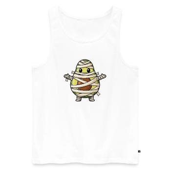 Lustiger Halloween Avocado Monster Mumie Cartoon - Männer Premium Bio Tank Top - Weiß - Vorne - Michal (187cm)