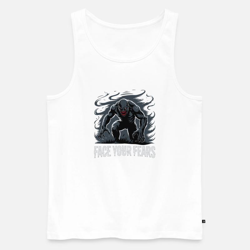 Stelle dich deinen Ängsten, Monster, Nightmare. - Männer Premium Bio Tank Top - Weiß