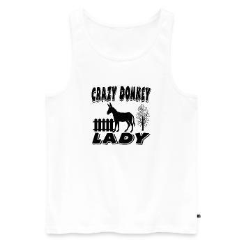 donkey - Men's Premium Organic Tank Top - white - Front - AI Model Male 178 light (178cm)