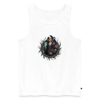 Santa Invierno's Skull - Men's Premium Organic Tank Top - white - Front - Michal (187cm)