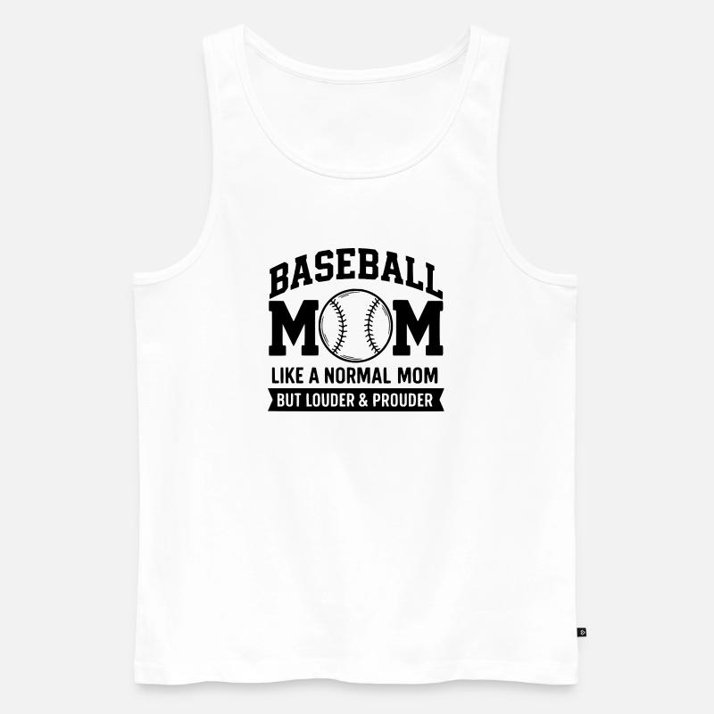 Stolze Baseball-Mutter Zitat Baseball-Mutter - Männer Premium Bio Tank Top - Weiß