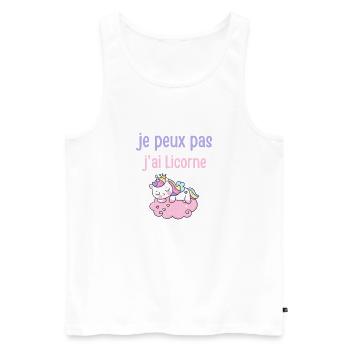 I can't I have Unicorn - Men's Premium Organic Tank Top - white - Front - Michal (187cm)