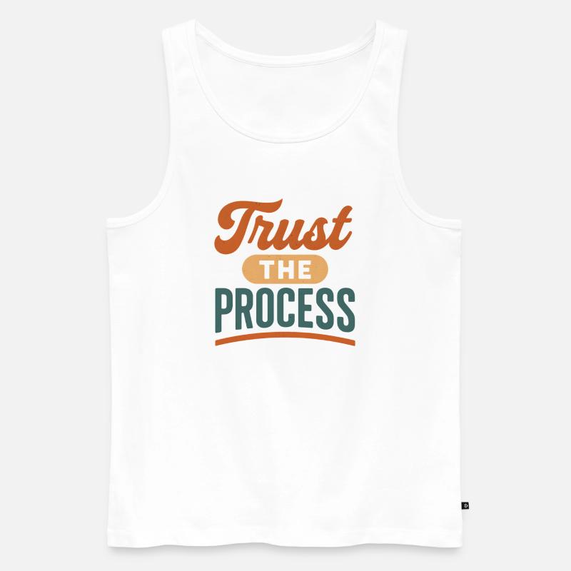 Trust the Process Retro Print - Männer Premium Bio Tank Top - Weiß