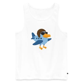 A super bird plane - Men's Premium Organic Tank Top - white - Front - AI Model Male 178 light (178cm)