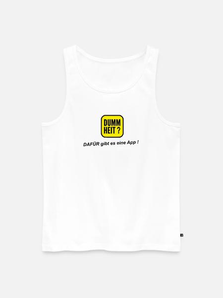App dumm - Männer Premium Bio Tank Top - Weiß