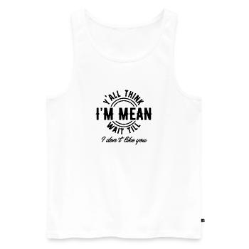Hunted2025 Design - Männer Premium Bio Tank Top - Weiß - Vorne - AI Model Male 178 light (178cm)