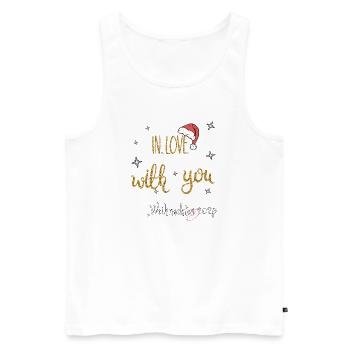  Weihnachten in Love  - Männer Premium Bio Tank Top - Weiß - Vorne - AI Model Male 178 light (178cm)