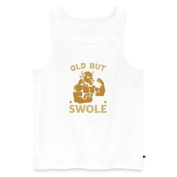 Fitness Motivation Bodybuilder Old But Swole Gym - Männer Premium Bio Tank Top - Weiß - Vorne - Michal (187cm)