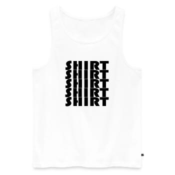 BAUHAUS SHIRT - Männer Premium Bio Tank Top - Weiß - Vorne - AI Model Male 178 light (178cm)