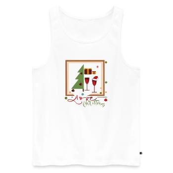 Winterzauber Christmas - Männer Premium Bio Tank Top - Weiß - Vorne - AI Model Male 178 light (178cm)