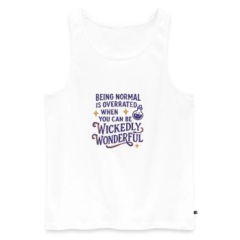 Halloween - Hexe - Männer Premium Bio Tank Top - Weiß - Vorne - Michal (187cm)