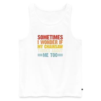 Woodworker Gift Arborist Woodworker - Men's Premium Organic Tank Top - white - Front - Michal (187cm)
