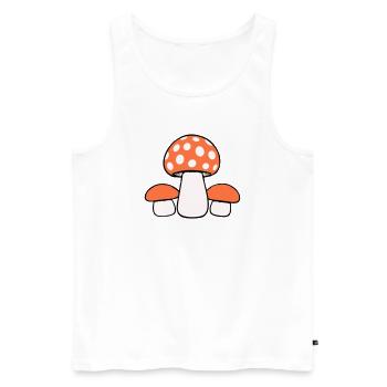3 Pilze Drei Gruppe Gepunktet Familie Fungi Natur - Männer Premium Bio Tank Top - Weiß - Vorne - AI Model Male 178 light (178cm)