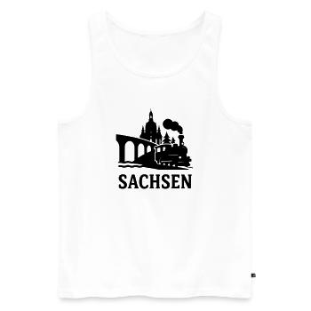 sachsen dresden erzgebirge bundesland - Männer Premium Bio Tank Top - Weiß - Vorne - AI Model Male 178 light (178cm)