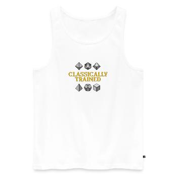 Klassisch trainierte geometrische Würfel - Männer Premium Bio Tank Top - Weiß - Vorne - Michal (187cm)