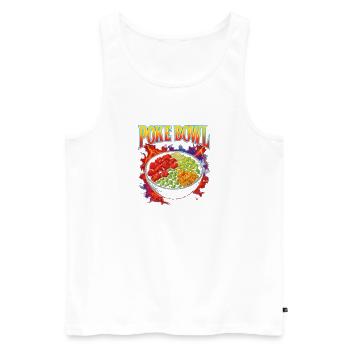 Poke Bowl Favorite Food Funny Weird 90s Poke - Men's Premium Organic Tank Top - white - Front - Michal (187cm)