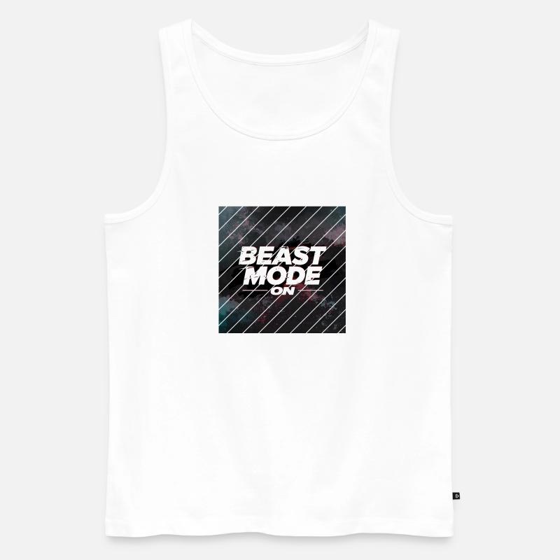 Beast Mod... Eins - Männer Premium Bio Tank Top - Weiß