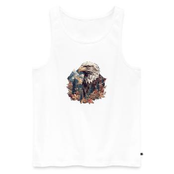 Adler - Männer Premium Bio Tank Top - Weiß - Vorne - AI Model Male 178 light (178cm)