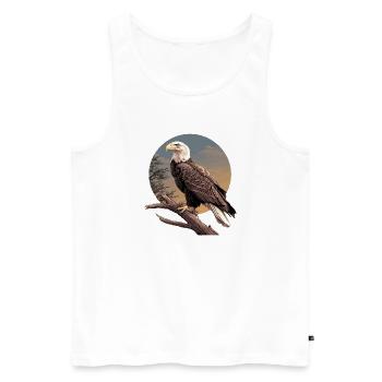 Adler - Männer Premium Bio Tank Top - Weiß - Vorne - Michal (187cm)