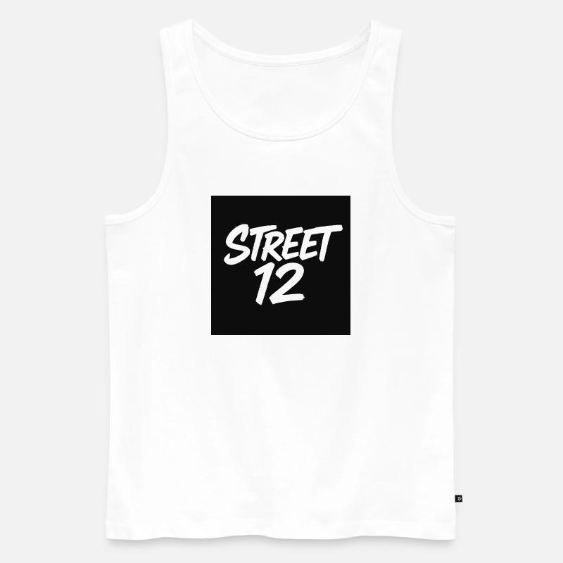 DF7A2724-EC07-4693-9129-CDBB1132A58F - Männer Premium Bio Tank Top - Weiß