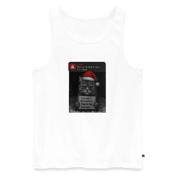 Chat Noël avec des chats drôles - Débardeur bio Premium Homme - blanc - Devant - Michal (187cm)